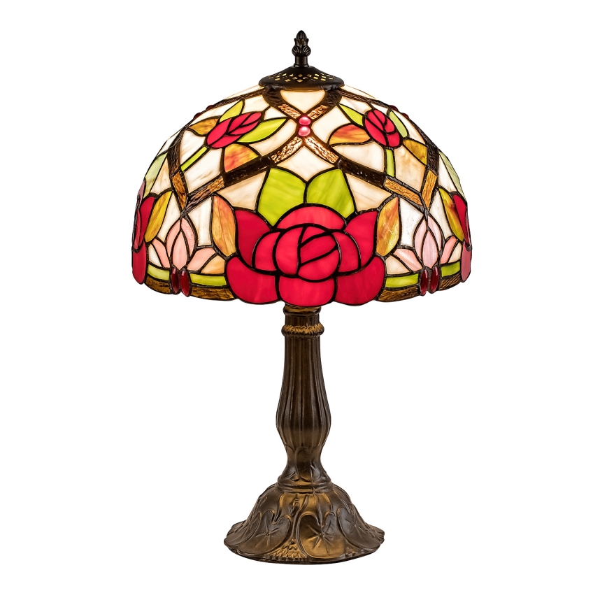 Brilagi - Tiffany-tyylinen lasimosaiikkipöytävalaisin GARLAN 1xE27/40W/230V