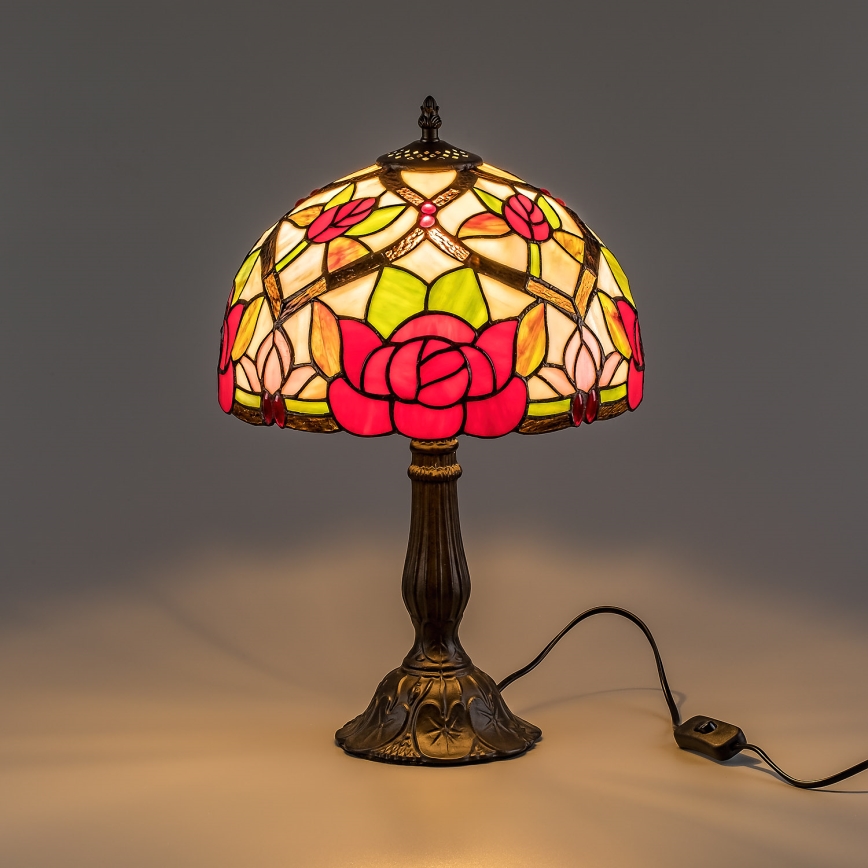 Brilagi - Tiffany-tyylinen lasimosaiikkipöytävalaisin GARLAN 1xE27/40W/230V