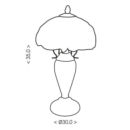 Brilagi - Tiffany-tyylinen lasimosaiikkipöytävalaisin SUNFLOWER 1xE27/60W/230V + 1xE14/40W