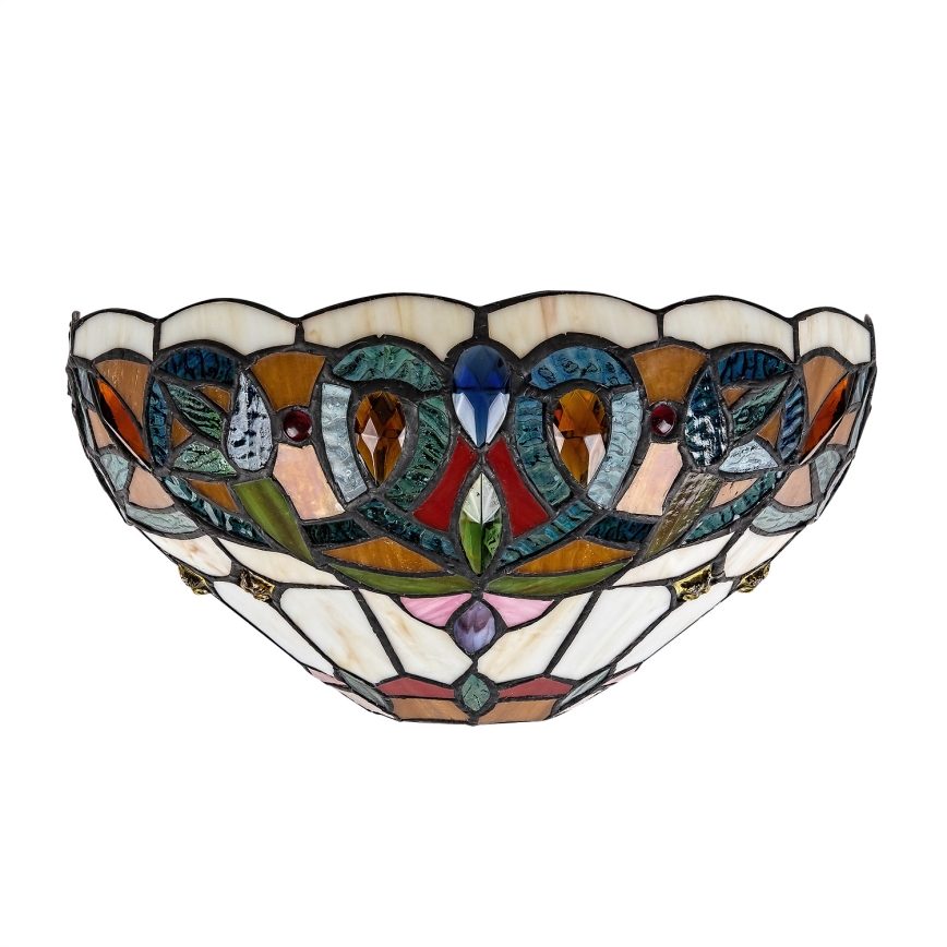Brilagi - Tiffany-tyylinen lasimosaiikkiseinävalaisin LUISA 1xE27/40W/230V
