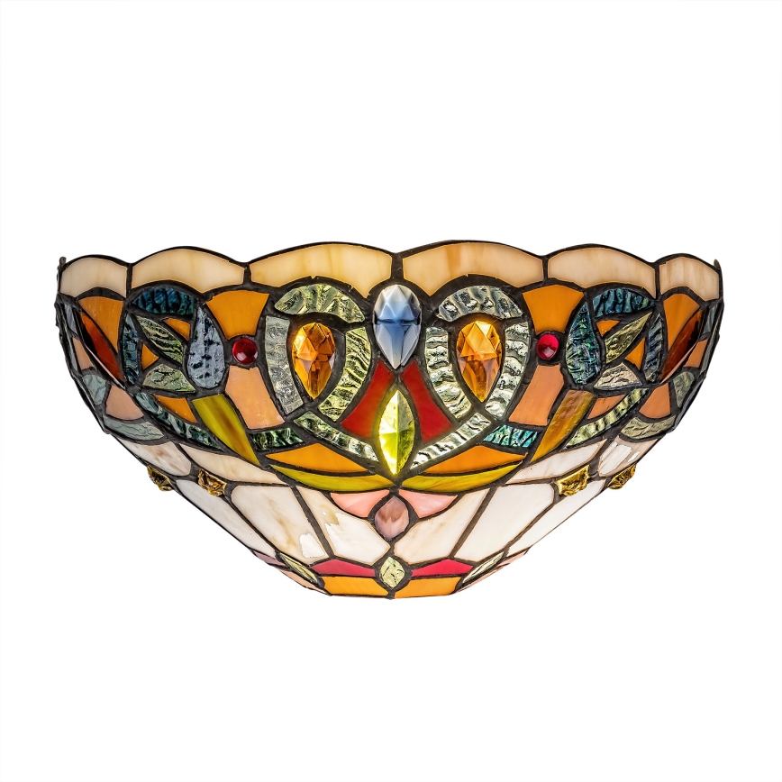 Brilagi - Tiffany-tyylinen lasimosaiikkiseinävalaisin LUISA 1xE27/40W/230V