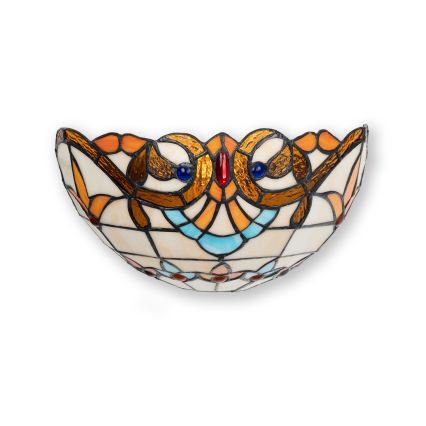 Brilagi - Tiffany-tyylinen lasimosaiikkiseinävalaisin MIRABELLA 1xE14/40W/230V