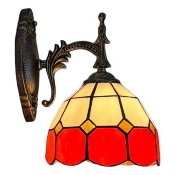 Brilagi - Tiffany-tyylinen lasimosaiikkiseinävalaisin SIENNA 1xE14/40W/230V