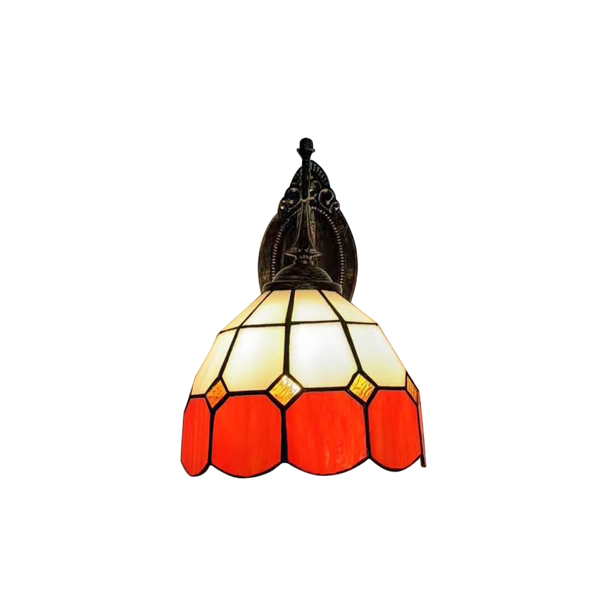 Brilagi - Tiffany-tyylinen lasimosaiikkiseinävalaisin SIENNA 1xE14/40W/230V