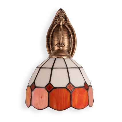 Brilagi - Tiffany-tyylinen lasimosaiikkiseinävalaisin SIENNA 1xE14/40W/230V
