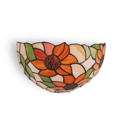 Brilagi - Tiffany-tyylinen lasimosaiikkiseinävalaisin SUNFLOWER 1xE14/40W/230V