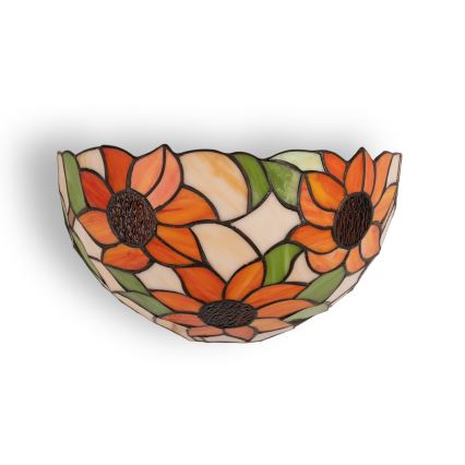 Brilagi - Tiffany-tyylinen lasimosaiikkiseinävalaisin SUNFLOWER 1xE14/40W/230V
