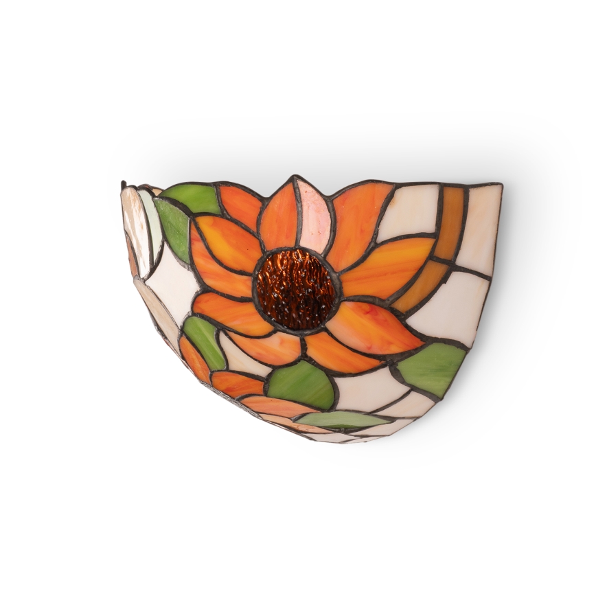 Brilagi - Tiffany-tyylinen lasimosaiikkiseinävalaisin SUNFLOWER 1xE14/40W/230V