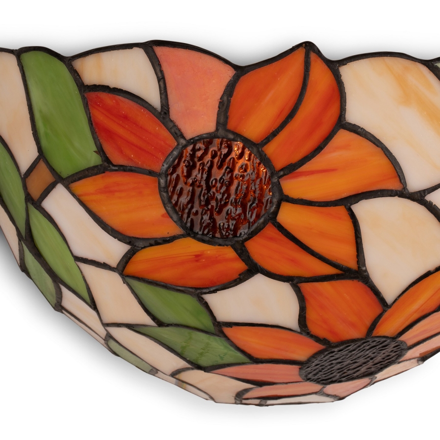 Brilagi - Tiffany-tyylinen lasimosaiikkiseinävalaisin SUNFLOWER 1xE14/40W/230V