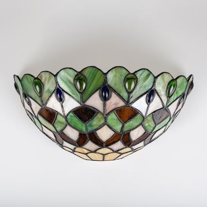 Brilagi - Tiffany-tyylinen lasinen seinävalaisin MARGARET 1xE27/40W/230V