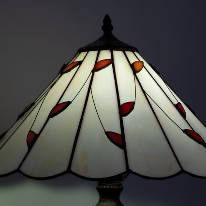 Brilagi - Tiffany-tyylinen lasipöytälamppu FOLIA 2xE27/60W/230V