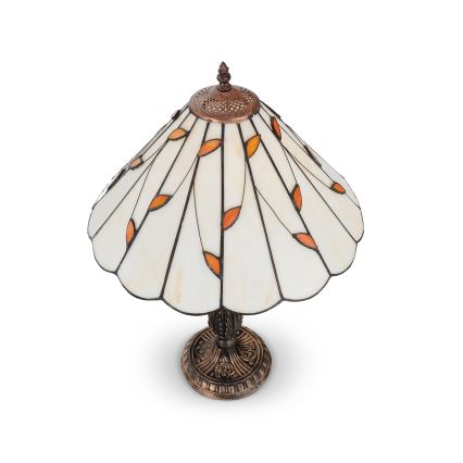 Brilagi - Tiffany-tyylinen lasipöytälamppu FOLIA 2xE27/60W/230V