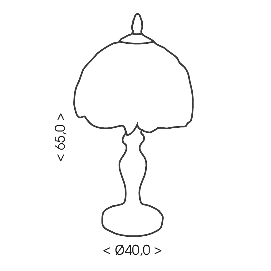 Brilagi - Tiffany-tyylinen lasipöytävalaisin JUNGLE 1xE27/60W/230V
