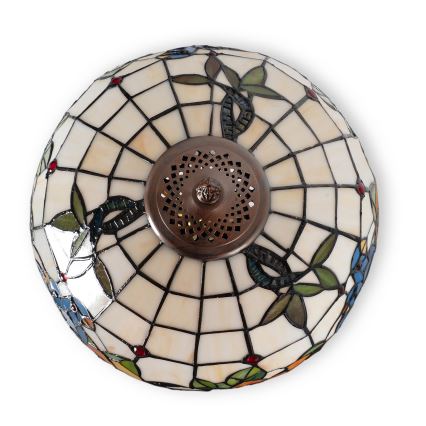 Brilagi - Tiffany-tyylinen lasipöytävalaisin JUNGLE 1xE27/60W/230V