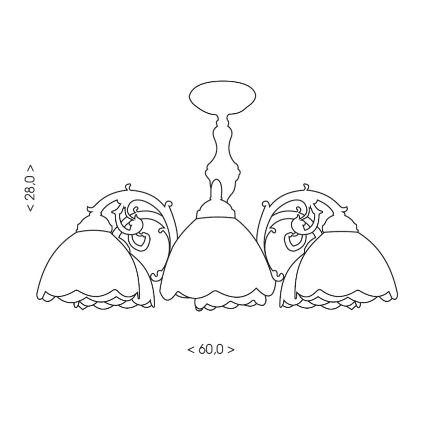 Brilagi - Tiffany-tyylinen pinta-asennettava kattovalaisin JUNGLE 6xE27/60W/230V, halkaisija 60 cm