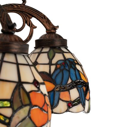 Brilagi - Tiffany-tyylinen pinta-asennettava kattovalaisin JUNGLE 6xE27/60W/230V, halkaisija 60 cm