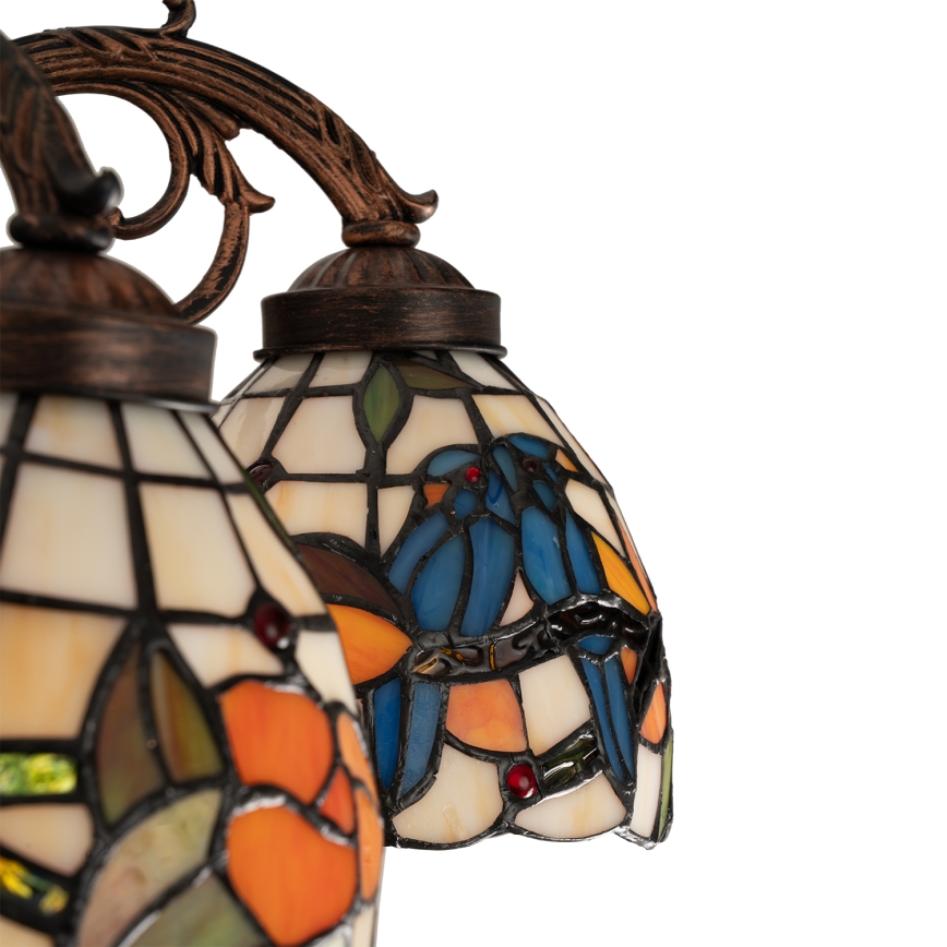 Brilagi - Tiffany-tyylinen pinta-asennettava kattovalaisin JUNGLE 6xE27/60W/230V, halkaisija 60 cm