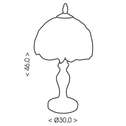 Brilagi - Tiffany-tyylinen pöytälamppu MIRABELLA 1xE27/60W/230V
