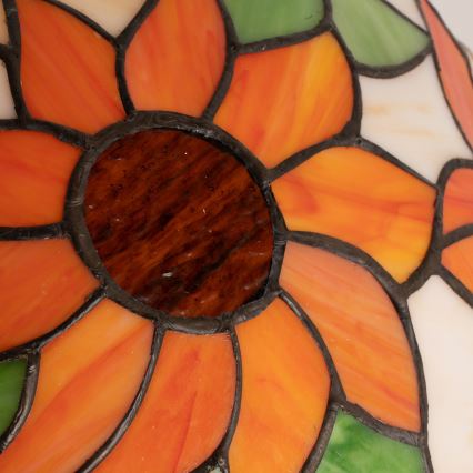 Brilagi - Tiffany-tyylinen pöytävalaisin SUNFLOWER 2xE27/60W/230V