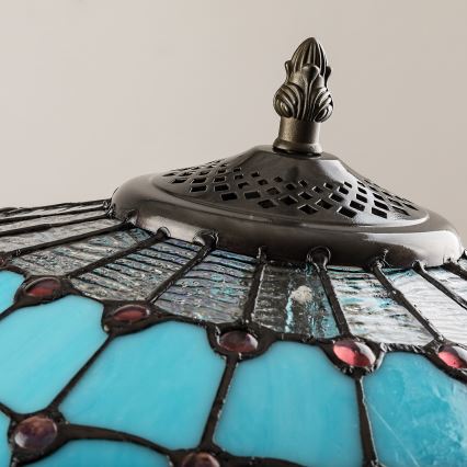 Brilagi - Tiffany-tyylinen vitraalilattiavalaisin LORAS 2xE27/60W/230V