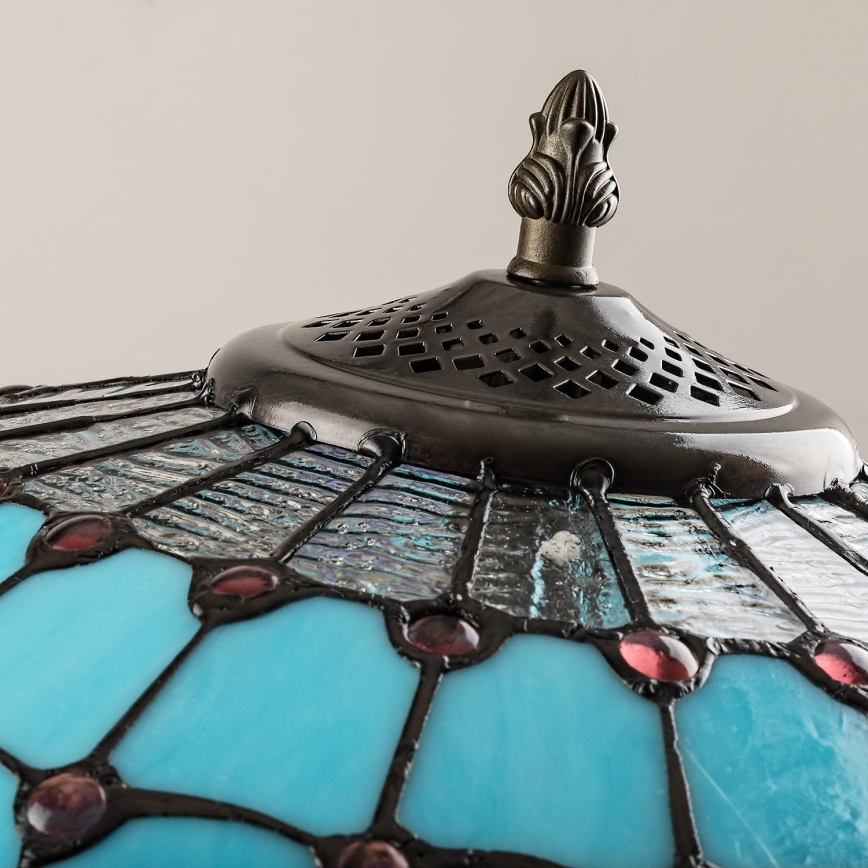 Brilagi - Tiffany-tyylinen vitraalilattiavalaisin LORAS 2xE27/60W/230V