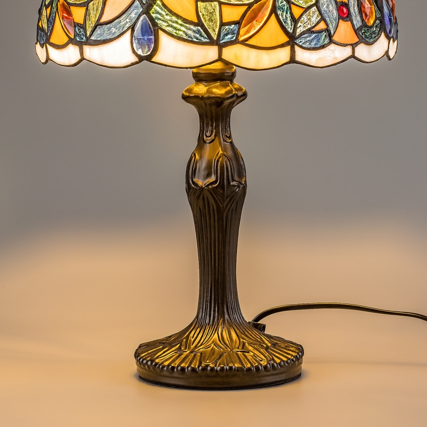 Brilagi - Tiffany-tyylinen vitraalinen pöytälamppu LUISA 1xE27/40W/230V