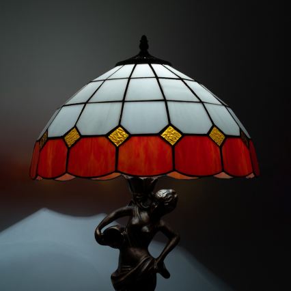 Brilagi - Tiffany-tyylinen vitraalinen pöytälamppu SIENNA 1xE27/60W/230V
