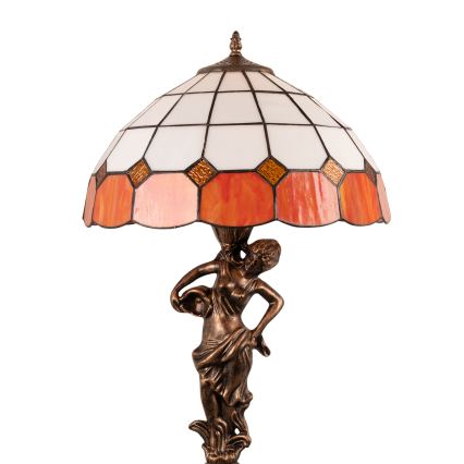 Brilagi - Tiffany-tyylinen vitraalinen pöytälamppu SIENNA 1xE27/60W/230V