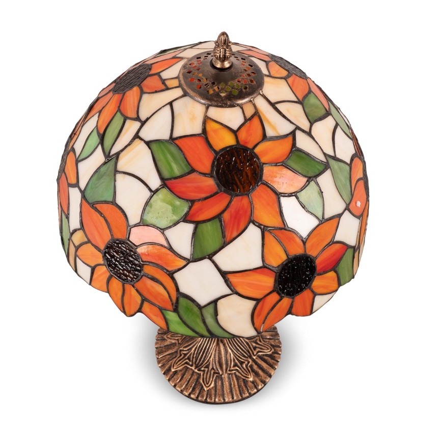 Brilagi - Tiffany-tyylinen vitraalipöytävalaisin SUNFLOWER 1xE27/60W/230V