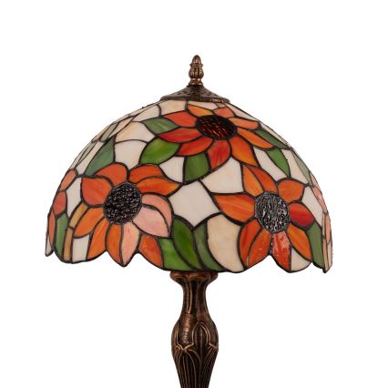Brilagi - Tiffany-tyylinen vitraalipöytävalaisin SUNFLOWER 1xE27/60W/230V