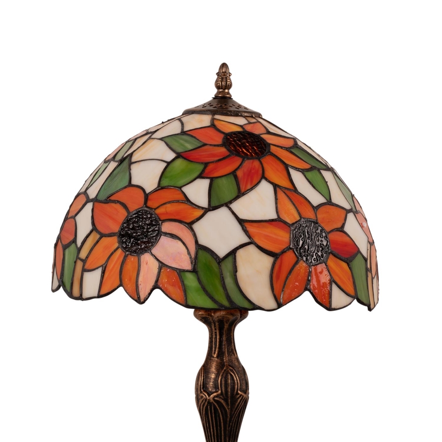Brilagi - Tiffany-tyylinen vitraalipöytävalaisin SUNFLOWER 1xE27/60W/230V