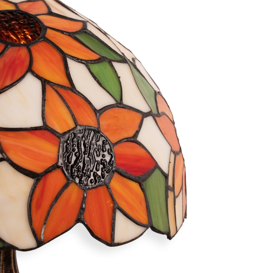 Brilagi - Tiffany-tyylinen vitraalipöytävalaisin SUNFLOWER 1xE27/60W/230V