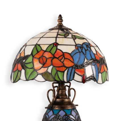 Brilagi - Tiffany-tyylinen vitraasilamppu JUNGLE 1xE27/60W/230V + 1xE14/40W