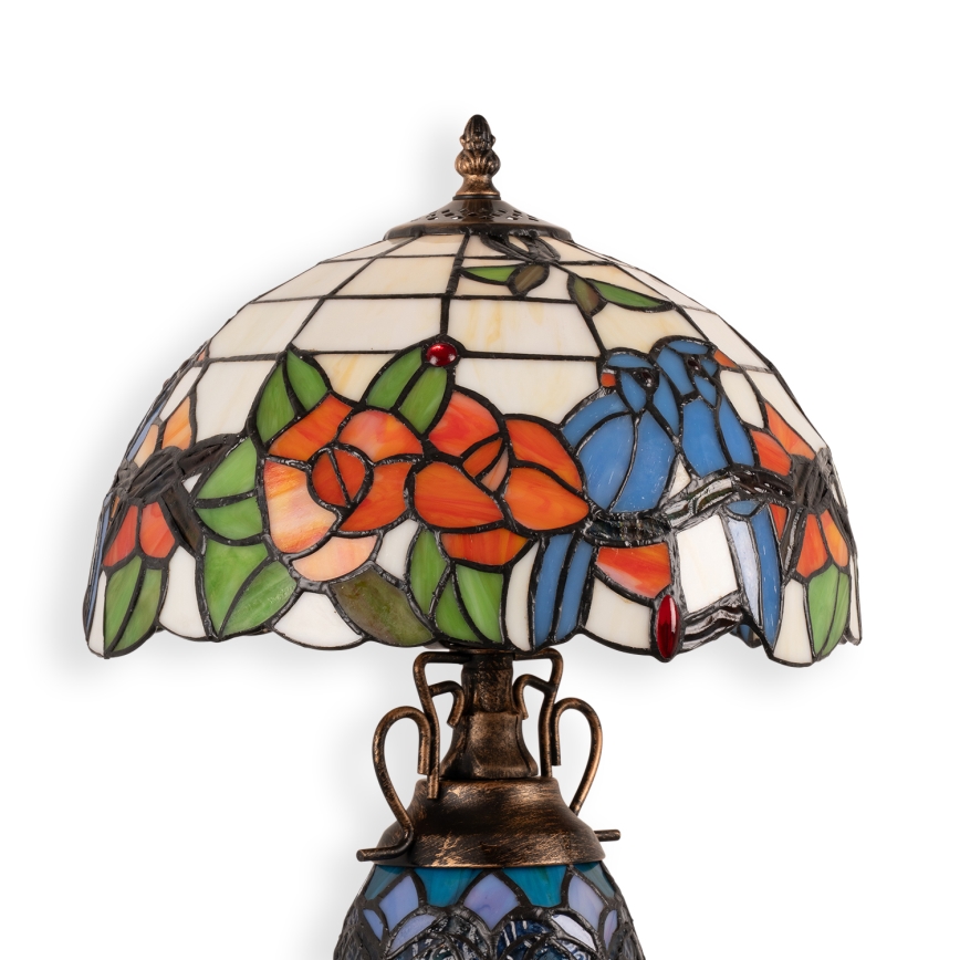 Brilagi - Tiffany-tyylinen vitraasilamppu JUNGLE 1xE27/60W/230V + 1xE14/40W