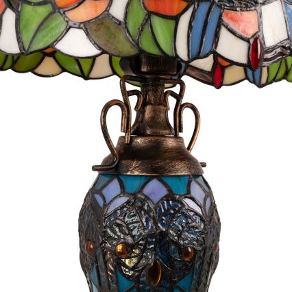Brilagi - Tiffany-tyylinen vitraasilamppu JUNGLE 1xE27/60W/230V + 1xE14/40W