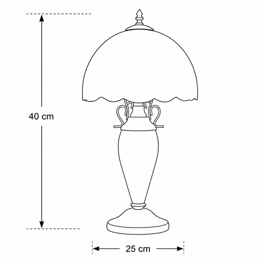 Brilagi - Tiffany-tyylinen vitraasilamppu JUNGLE 1xE27/60W/230V + 1xE14/40W