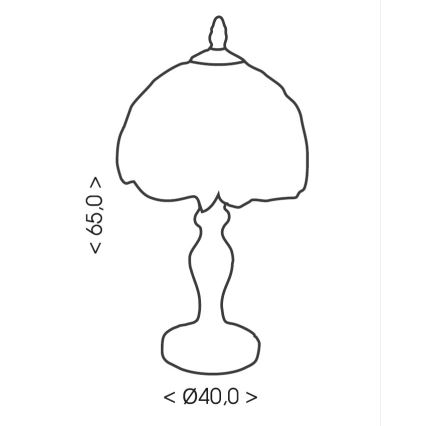Brilagi - Tiffany-tyylinen vitraasilamppu MIRABELLA 1xE27/60W/230V