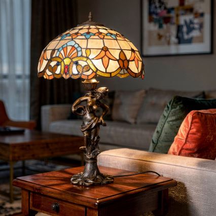 Brilagi - Tiffany-tyylinen vitraasilamppu MIRABELLA 1xE27/60W/230V