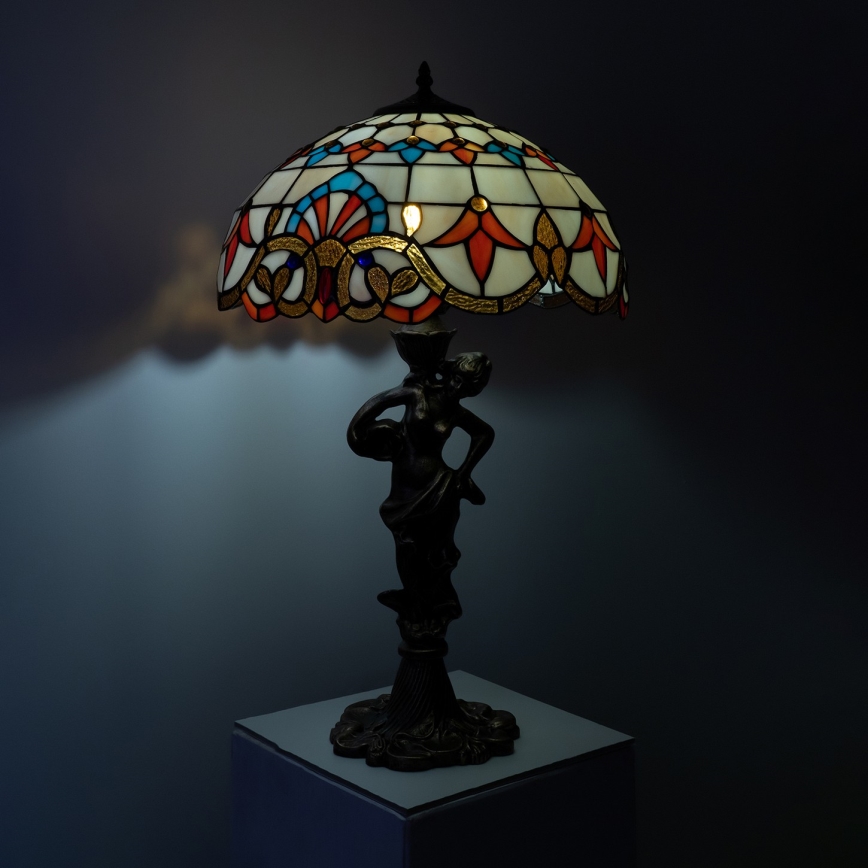 Brilagi - Tiffany-tyylinen vitraasilamppu MIRABELLA 1xE27/60W/230V