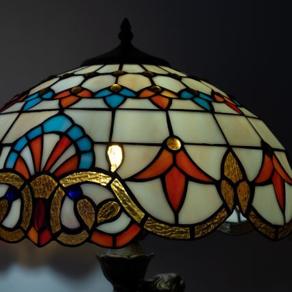 Brilagi - Tiffany-tyylinen vitraasilamppu MIRABELLA 1xE27/60W/230V