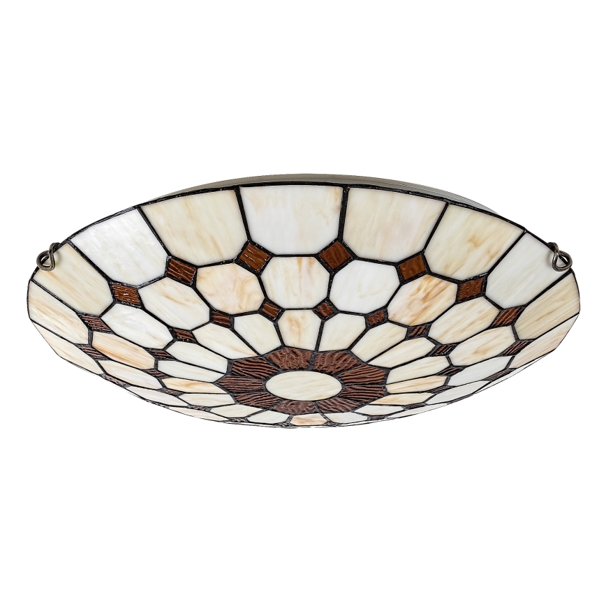 Brilagi - Tiffany-tyylinen vitraasinen kattovalaisin DORAN 2xE27/60W/230V