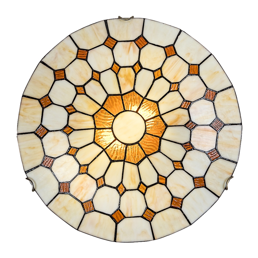 Brilagi - Tiffany-tyylinen vitraasinen kattovalaisin DORAN 2xE27/60W/230V