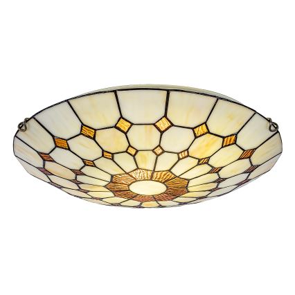 Brilagi - Tiffany-tyylinen vitraasinen kattovalaisin DORAN 2xE27/60W/230V