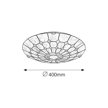Brilagi - Tiffany-tyylinen vitraasinen kattovalaisin DORAN 2xE27/60W/230V