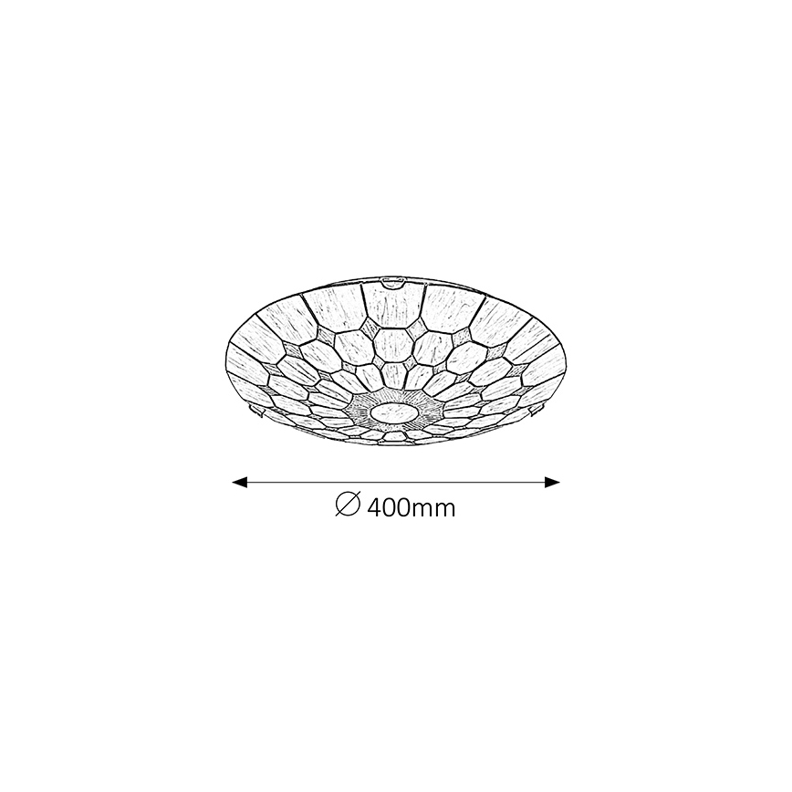 Brilagi - Tiffany-tyylinen vitraasinen kattovalaisin DORAN 2xE27/60W/230V