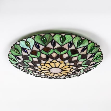 Brilagi - Tiffany-tyylinen vitraasinen kattovalaisin MARGARET 2xE27/60W/230V pr. 40 cm