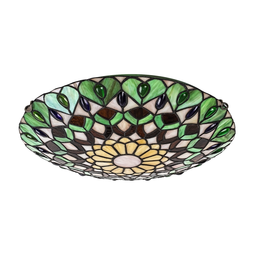 Brilagi - Tiffany-tyylinen vitraasinen kattovalaisin MARGARET 2xE27/60W/230V pr. 40 cm