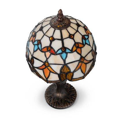Brilagi - Tiffany-tyylinen vitraasipöytävalaisin MIRABELLA 1xE27/60W/230V