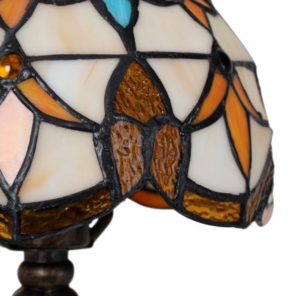 Brilagi - Tiffany-tyylinen vitraasipöytävalaisin MIRABELLA 1xE27/60W/230V