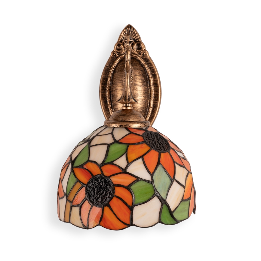 Brilagi - Tiffany-tyylinen vitraasiseinälamppu SUNFLOWER 1xE14/40W/230V